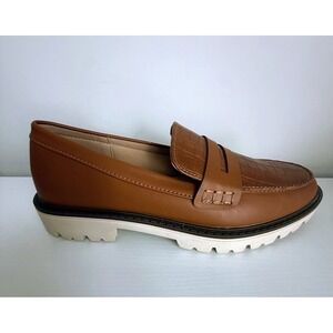 Journee Collection Kenly Lug Sole Penny Loafer Women's Shoe 6.5 Tan Brown NEW!